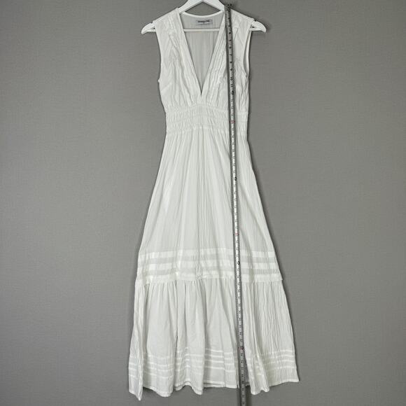 Pampelone Sienna Maxi Dress Womens Small White 100% Cotton Tiered Boho Resort - Picture 10 of 15